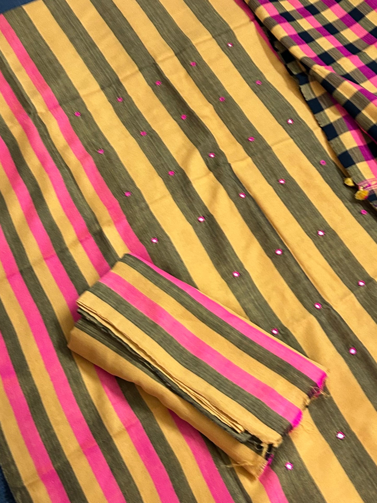 Bhujodi Kutch embroidered Kala cotton Dress Material