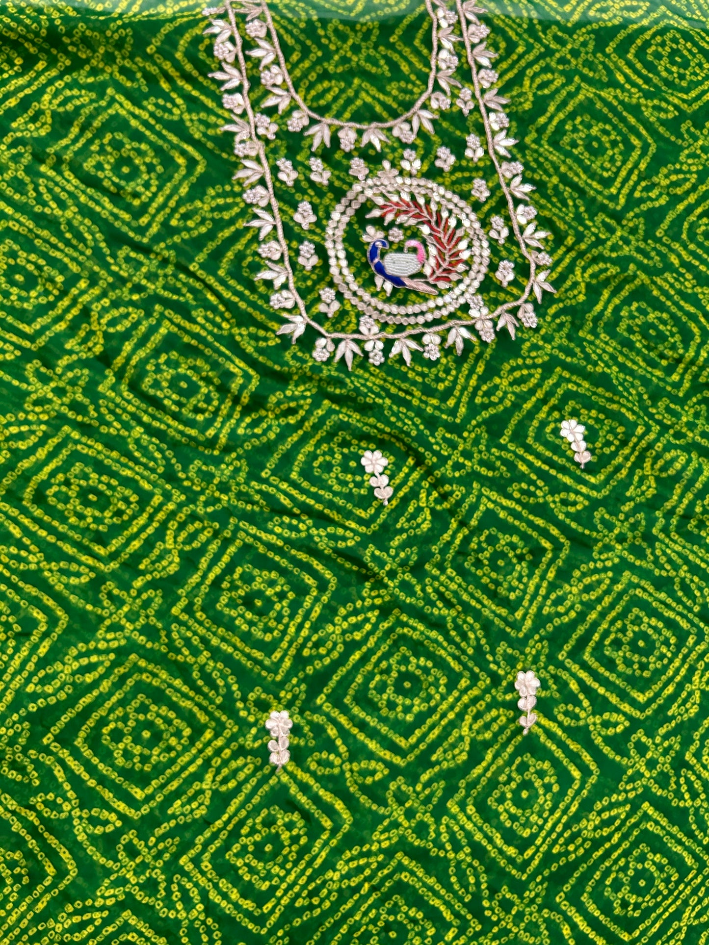 Georgette Kurti with Gotapatti and Jardosi Work