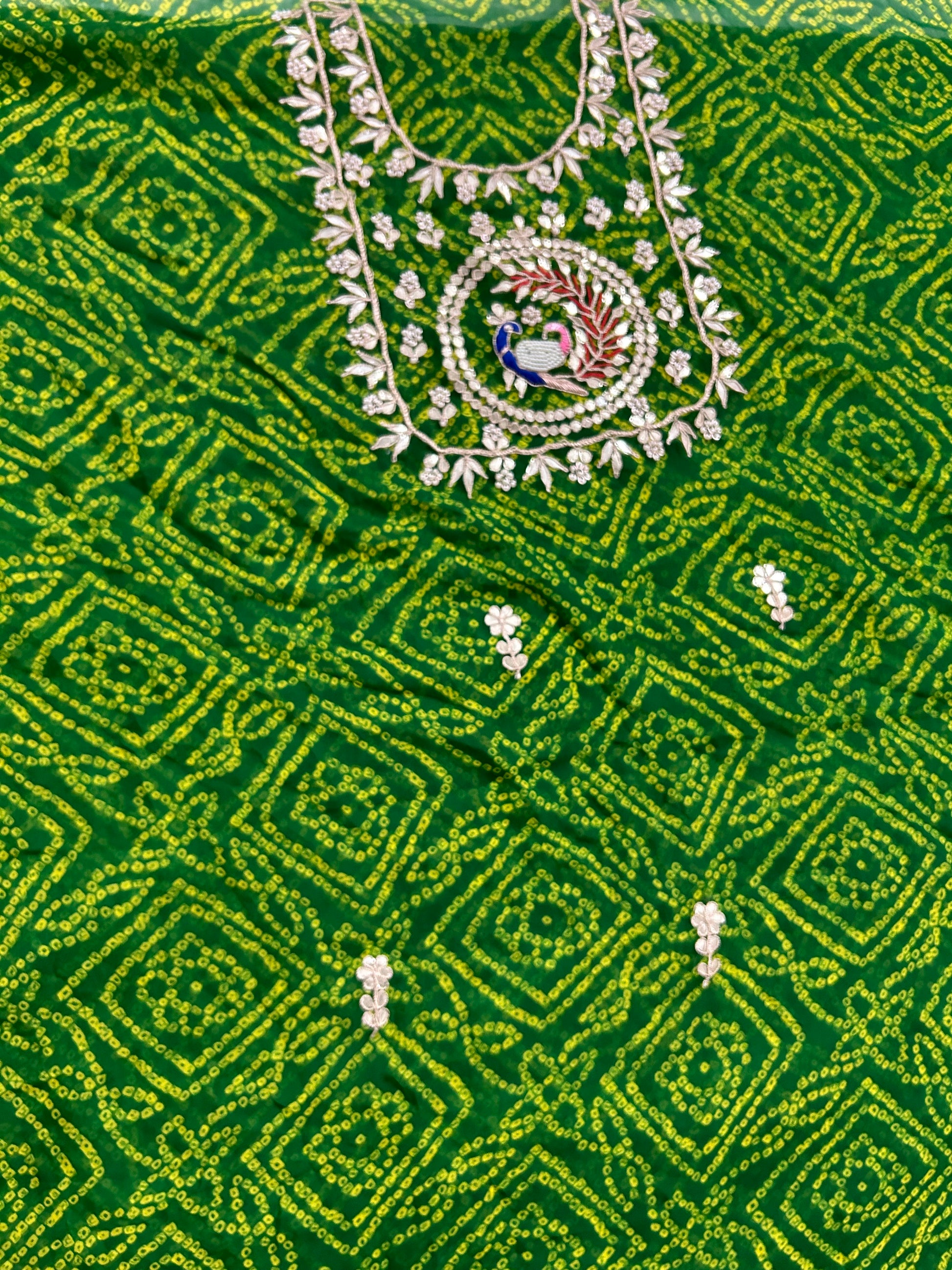 Georgette Kurti with Gotapatti and Jardosi Work