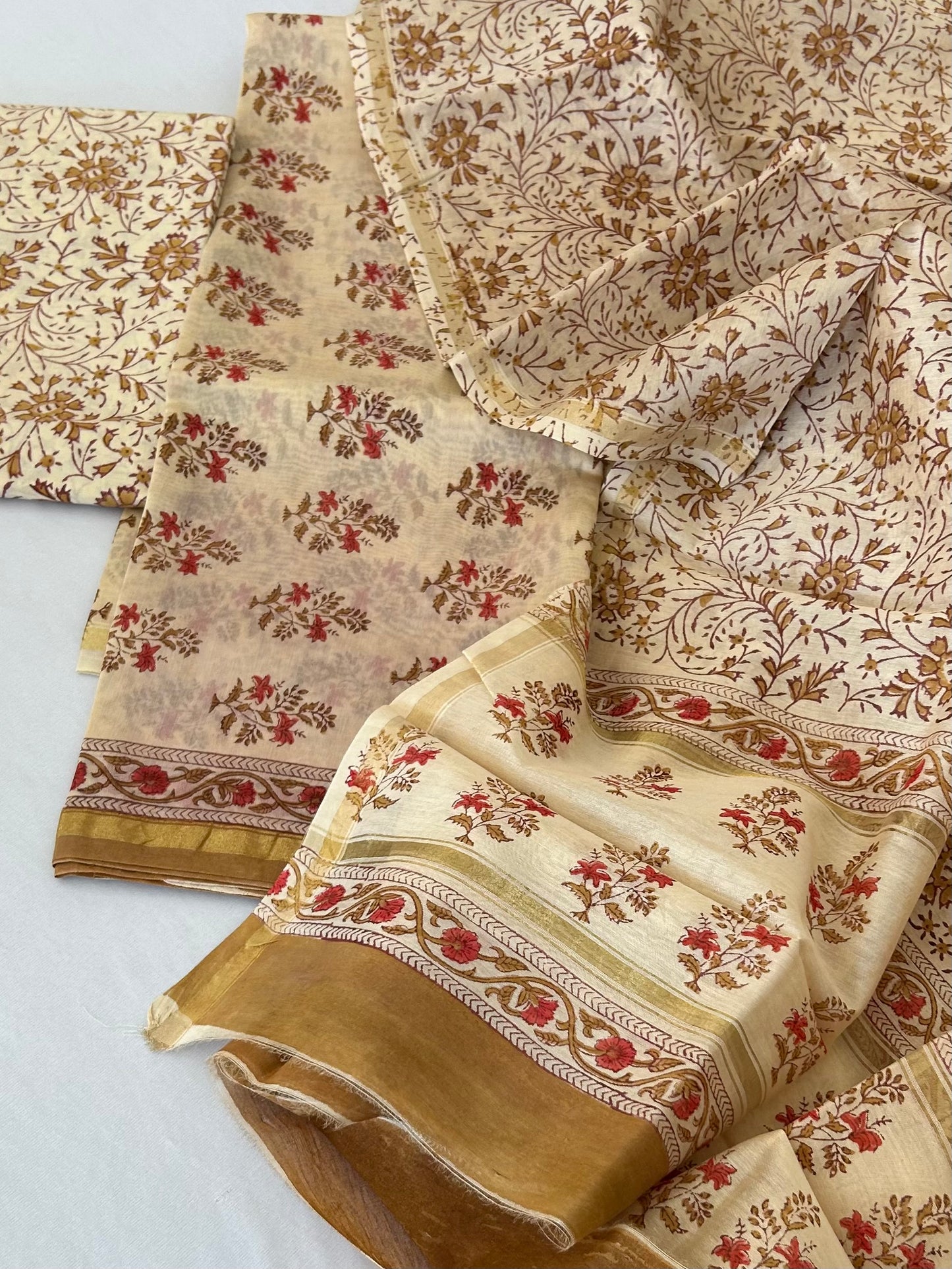 chanderi silk cotton dress material