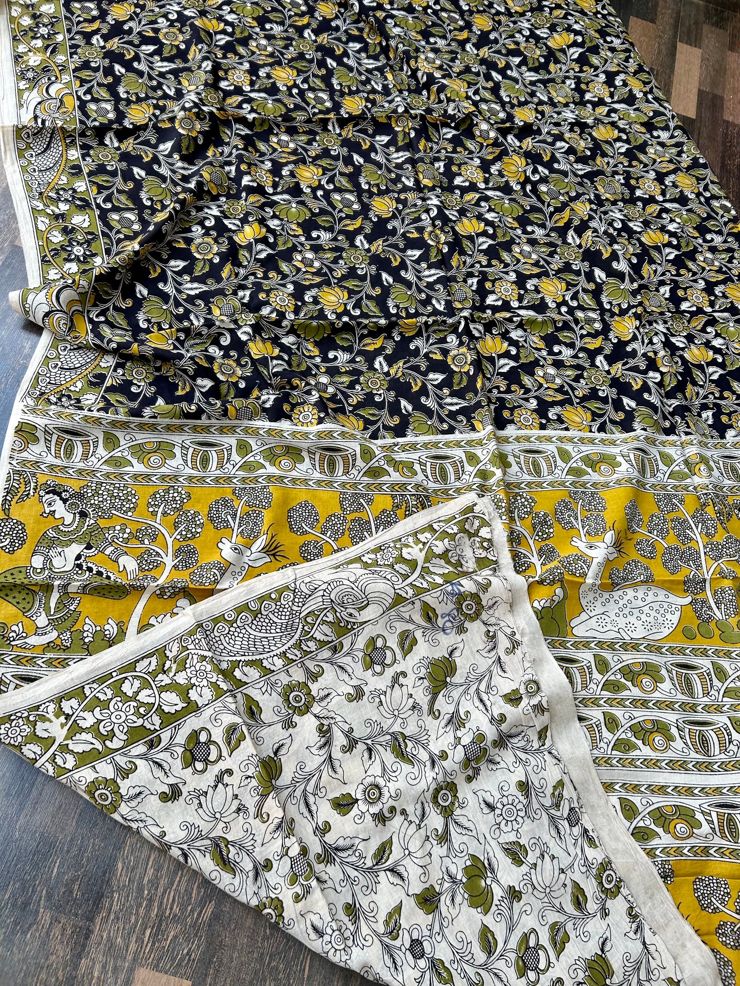 Kalamkari Cotton Saree with Blouse