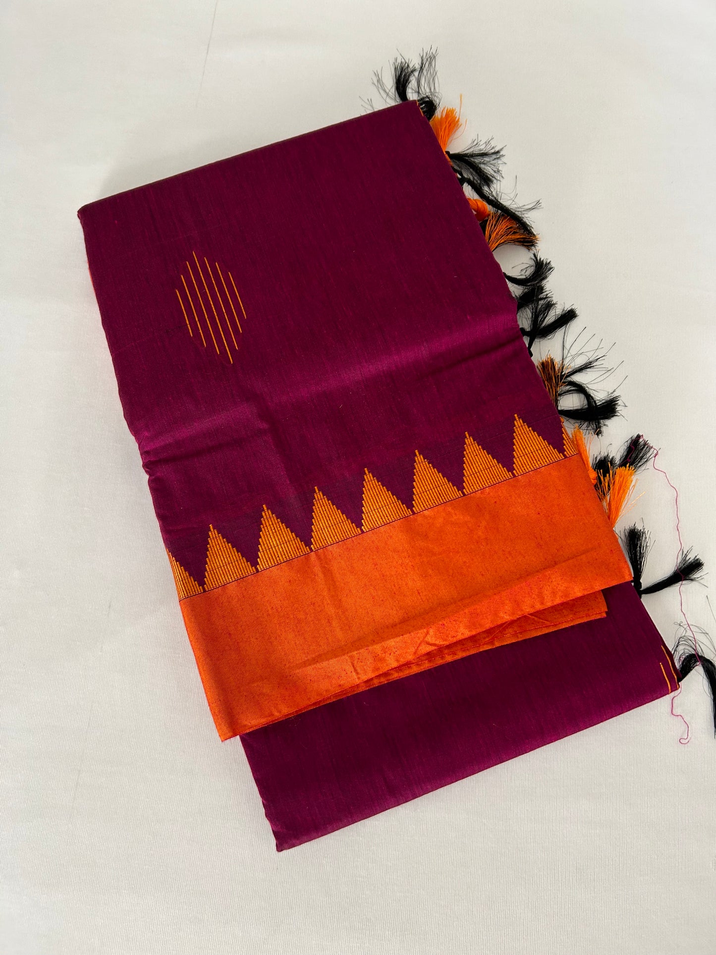 Cotton Silk Saree with temple border