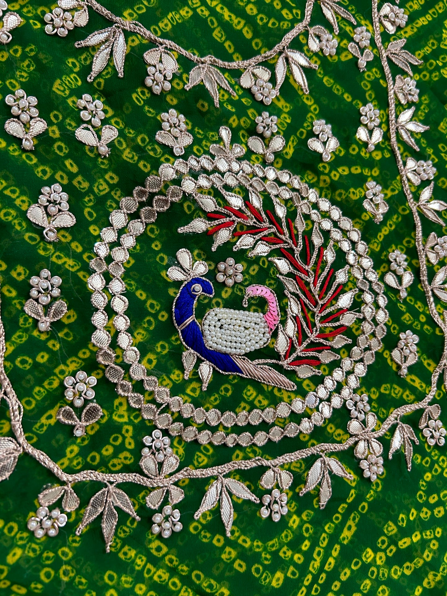 Georgette Kurti with Gotapatti and Jardosi Work