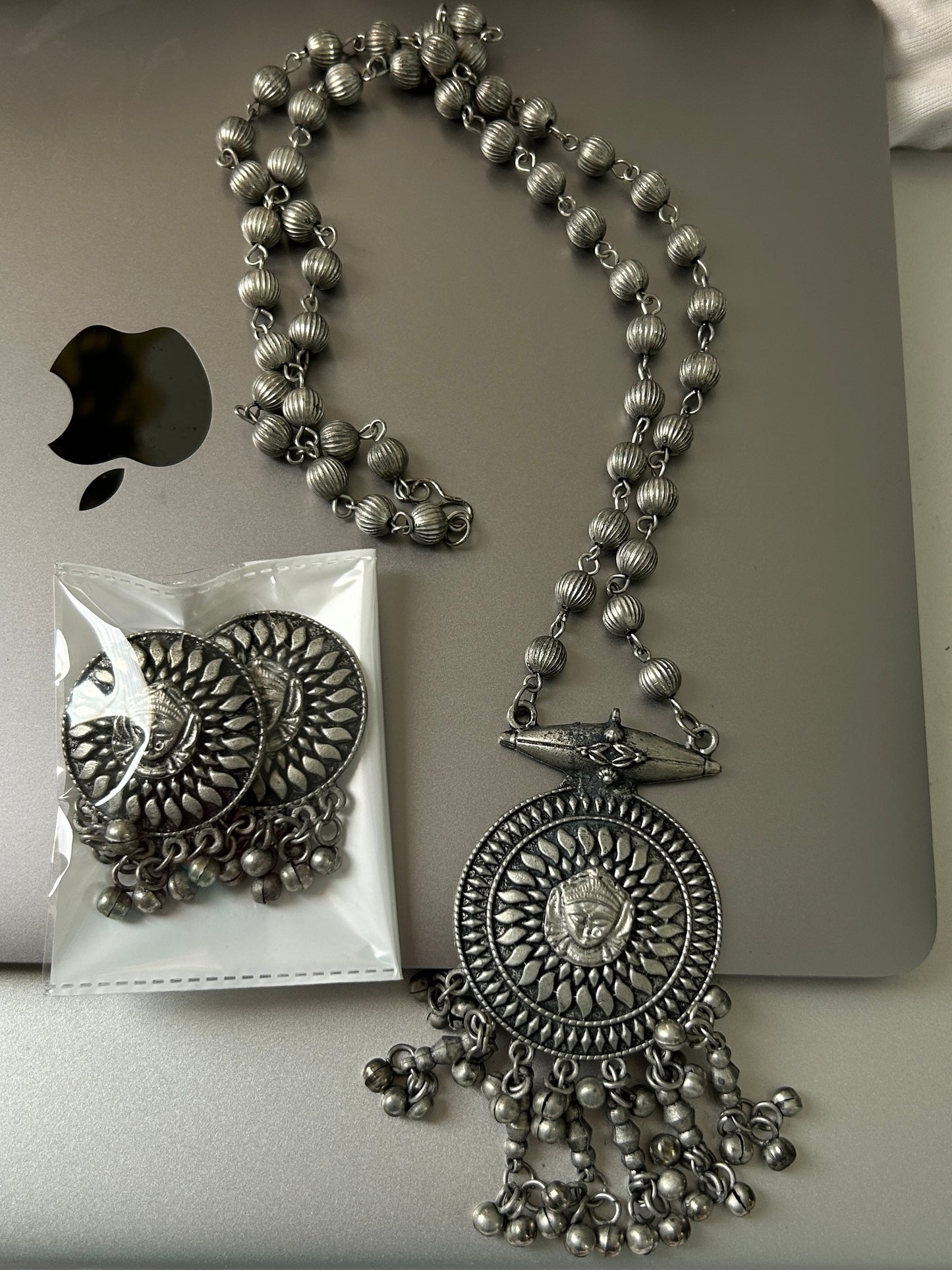 Oxidised Necklace with Earrings