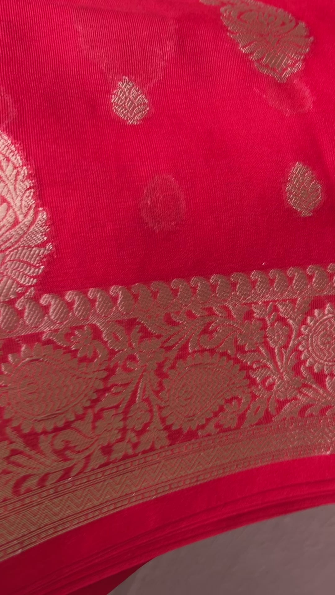 Red Banarasi Semi Georgette Silk Saree