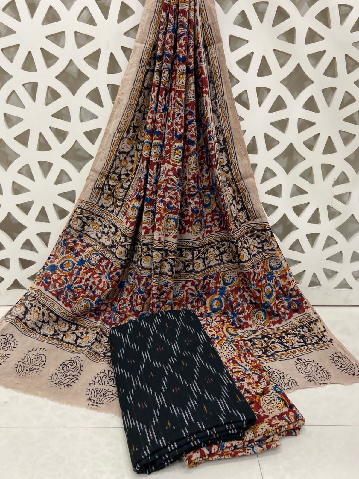 Ikat - Kalamkari Cotton Dress Material