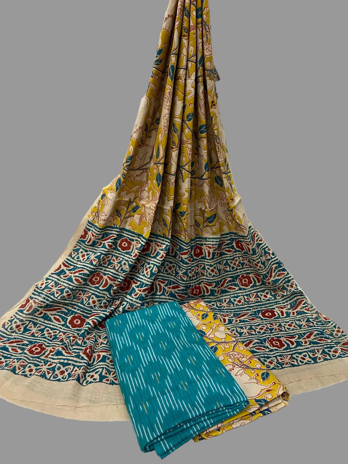 Ikat - Kalamkari Cotton Dress Material