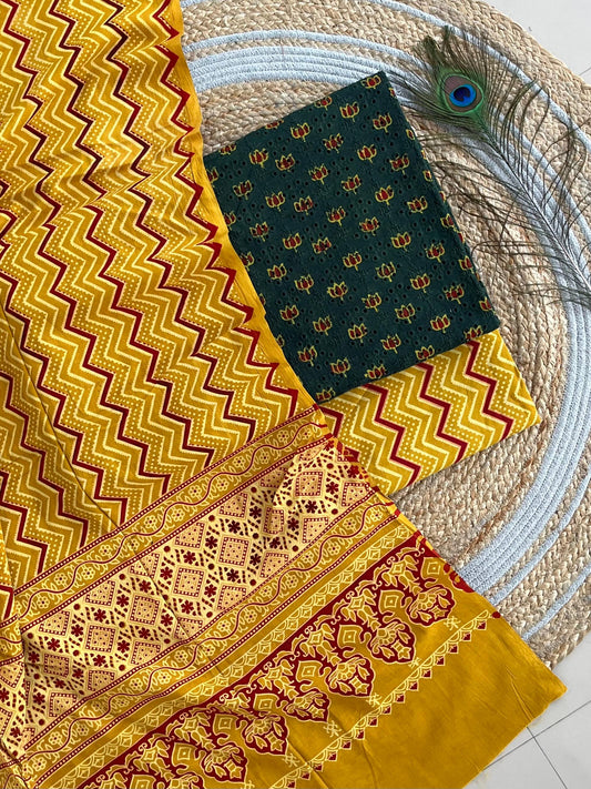 Ajrakh Cotton Hakoba Dress Material