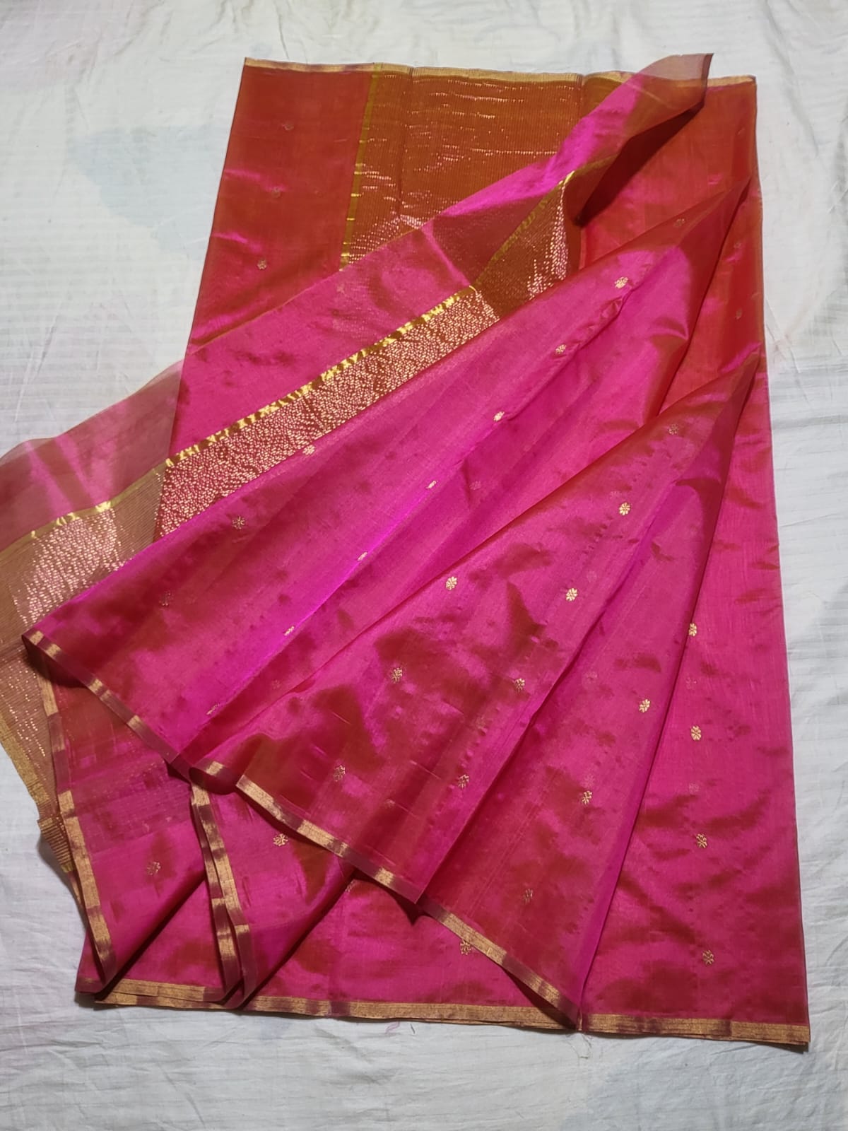 Chanderi Silk Saree with Blouse