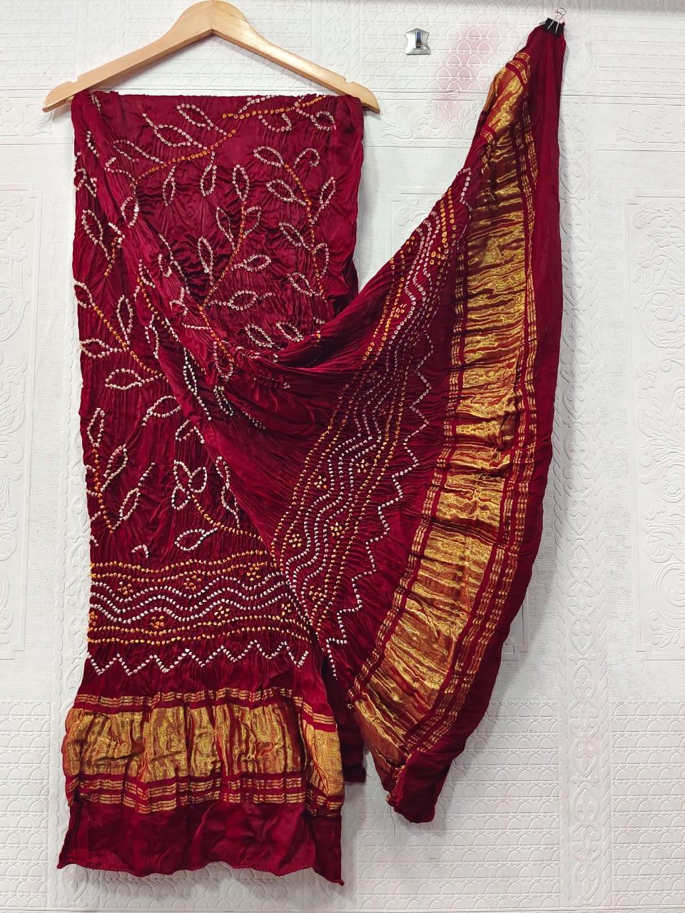 Pure Gajji Silk Bandhej Dupatta