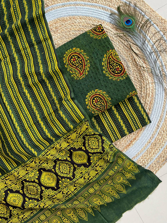 Ajrakh Cotton Hakoba Dress Material