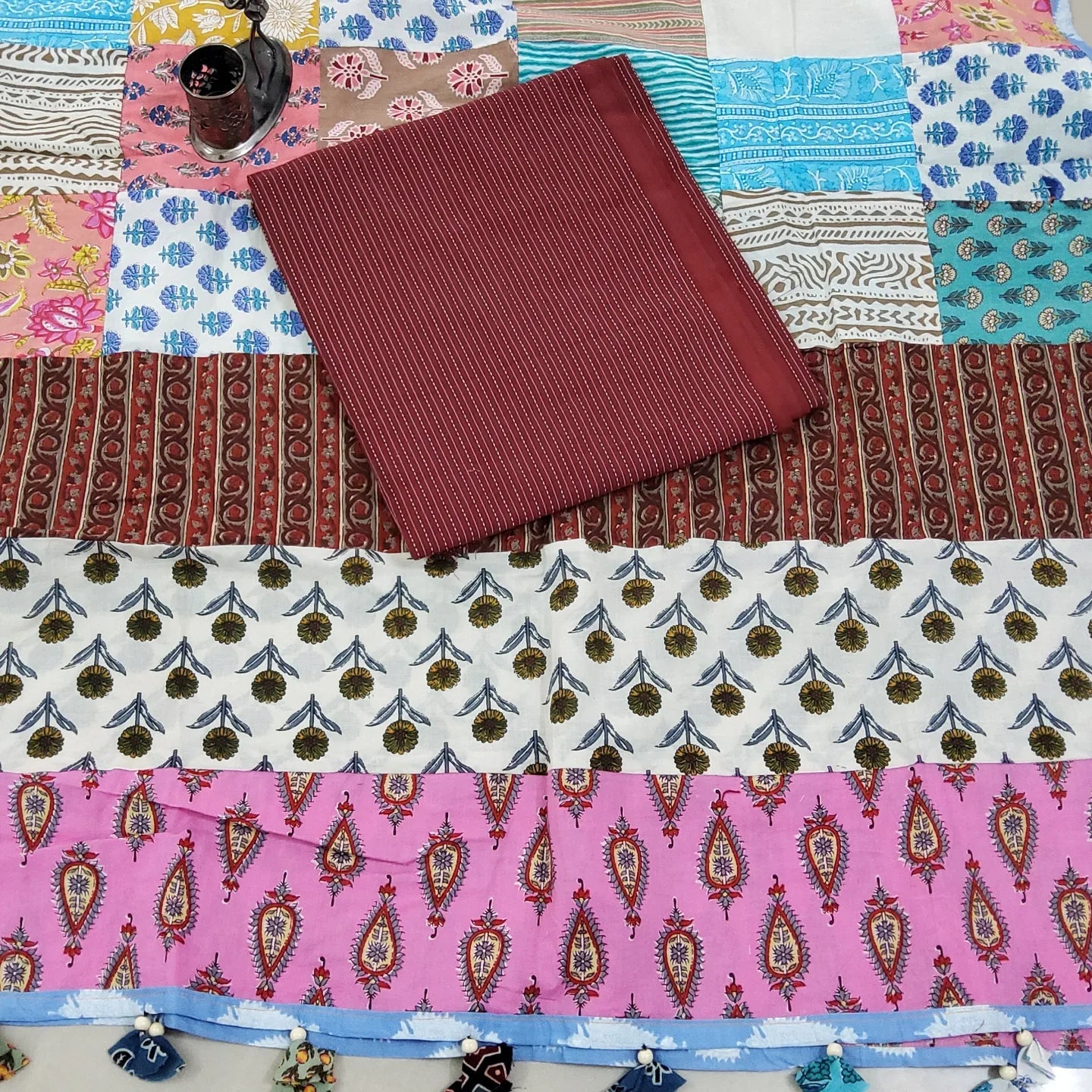 Ajrakh Cotton Top Dupatta set