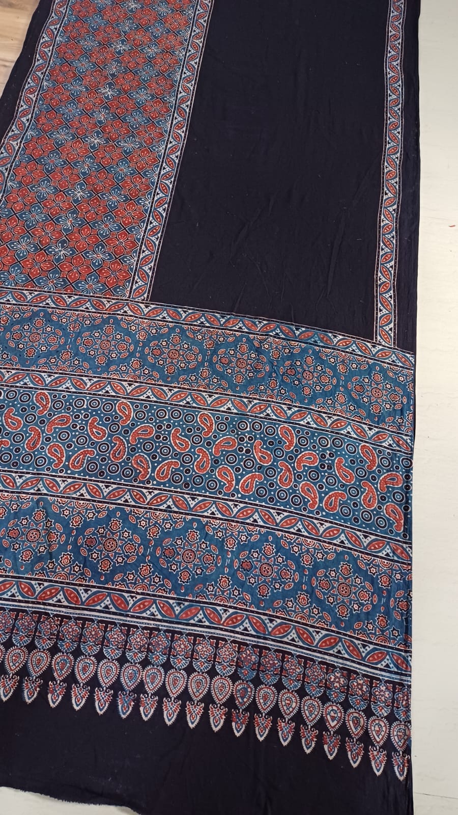 Ajrakh Cotton Saree