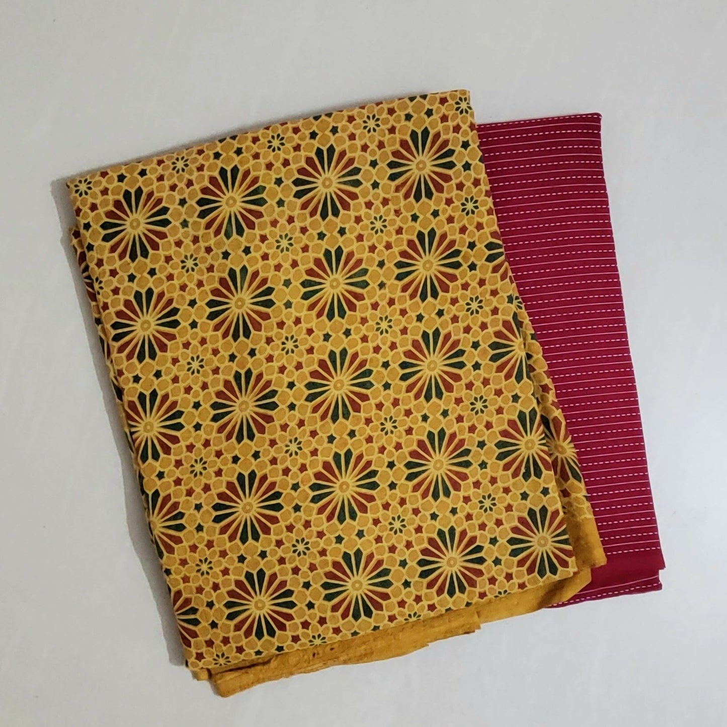 Ajrakh Cotton Top Bottom Fabric