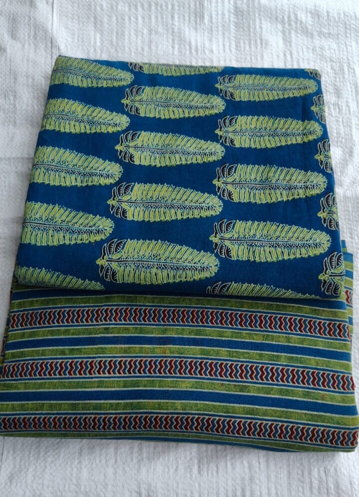 Ajrakh Cotton Top Bottom Set