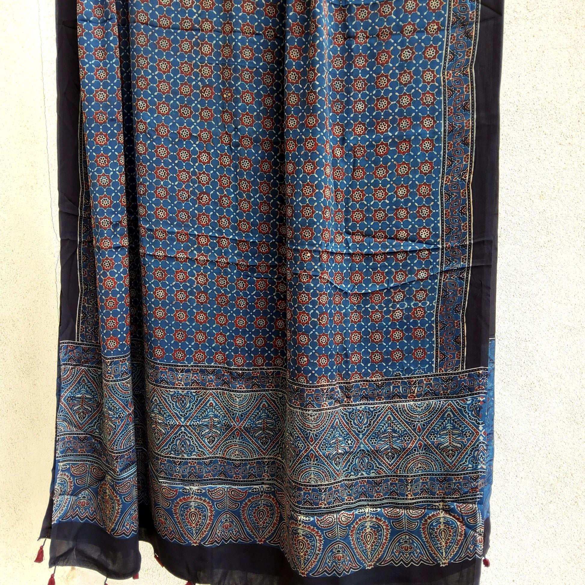 Ajrakh Modal Silk Dupatta