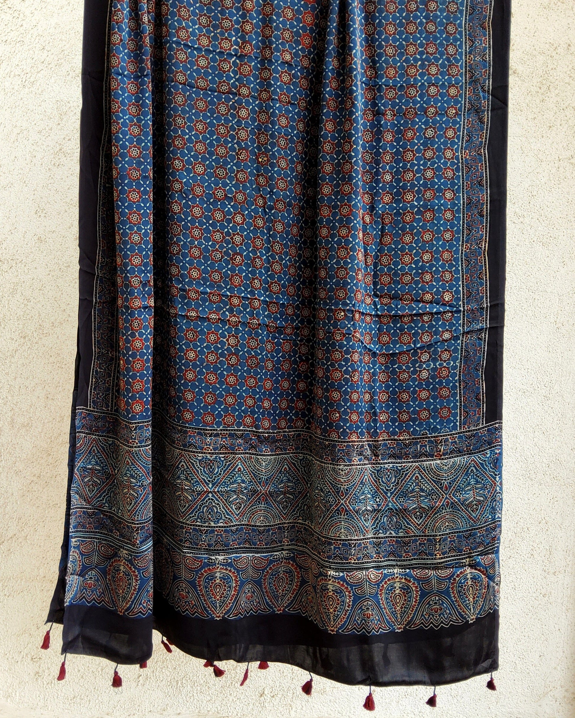 Ajrakh Modal Silk Dupatta