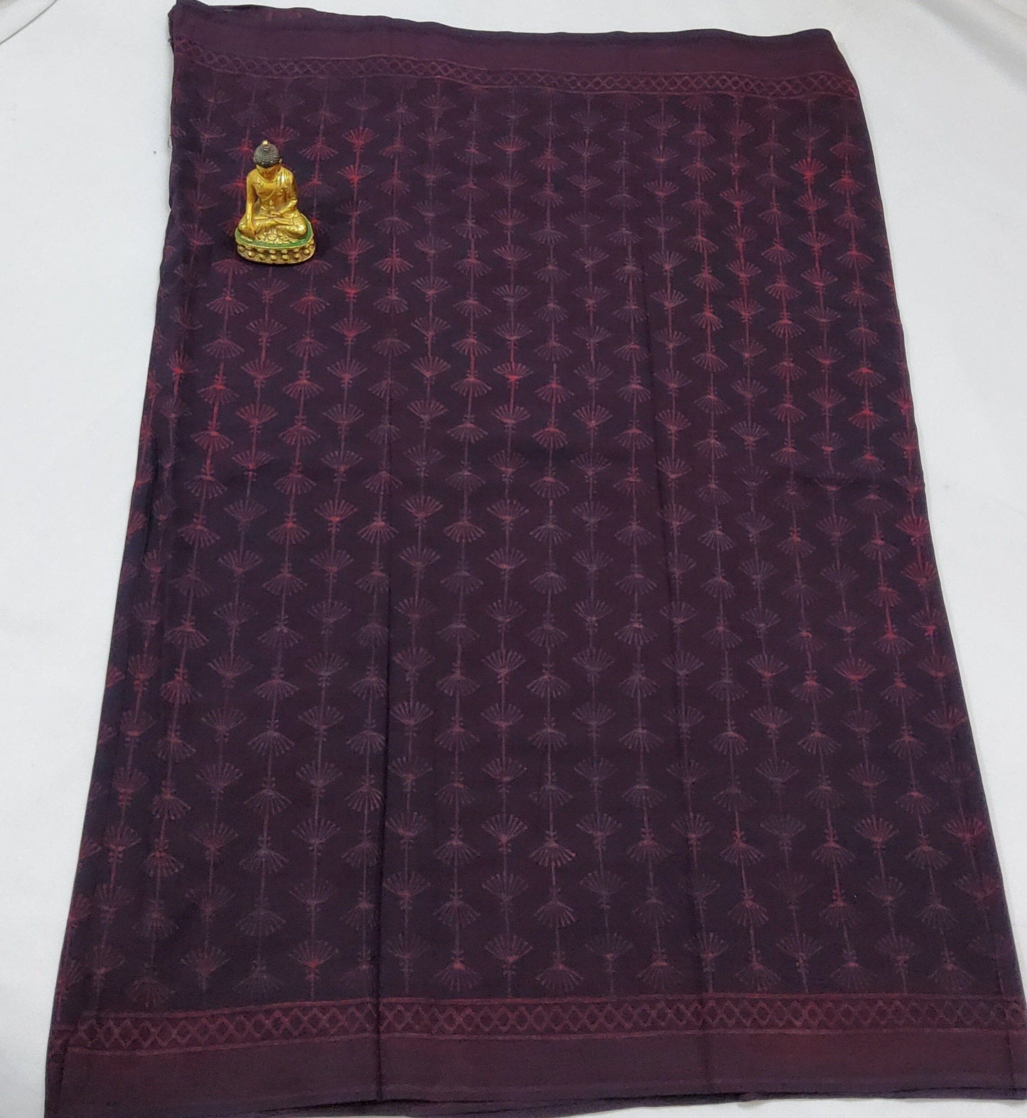 Akola Hand Block Print Cotton Saree with Blouse