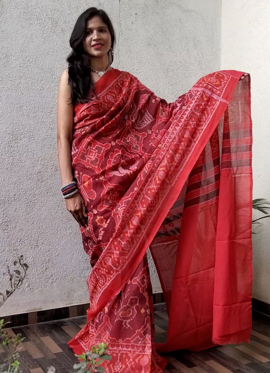 Patola Mercerised Cotton Saree