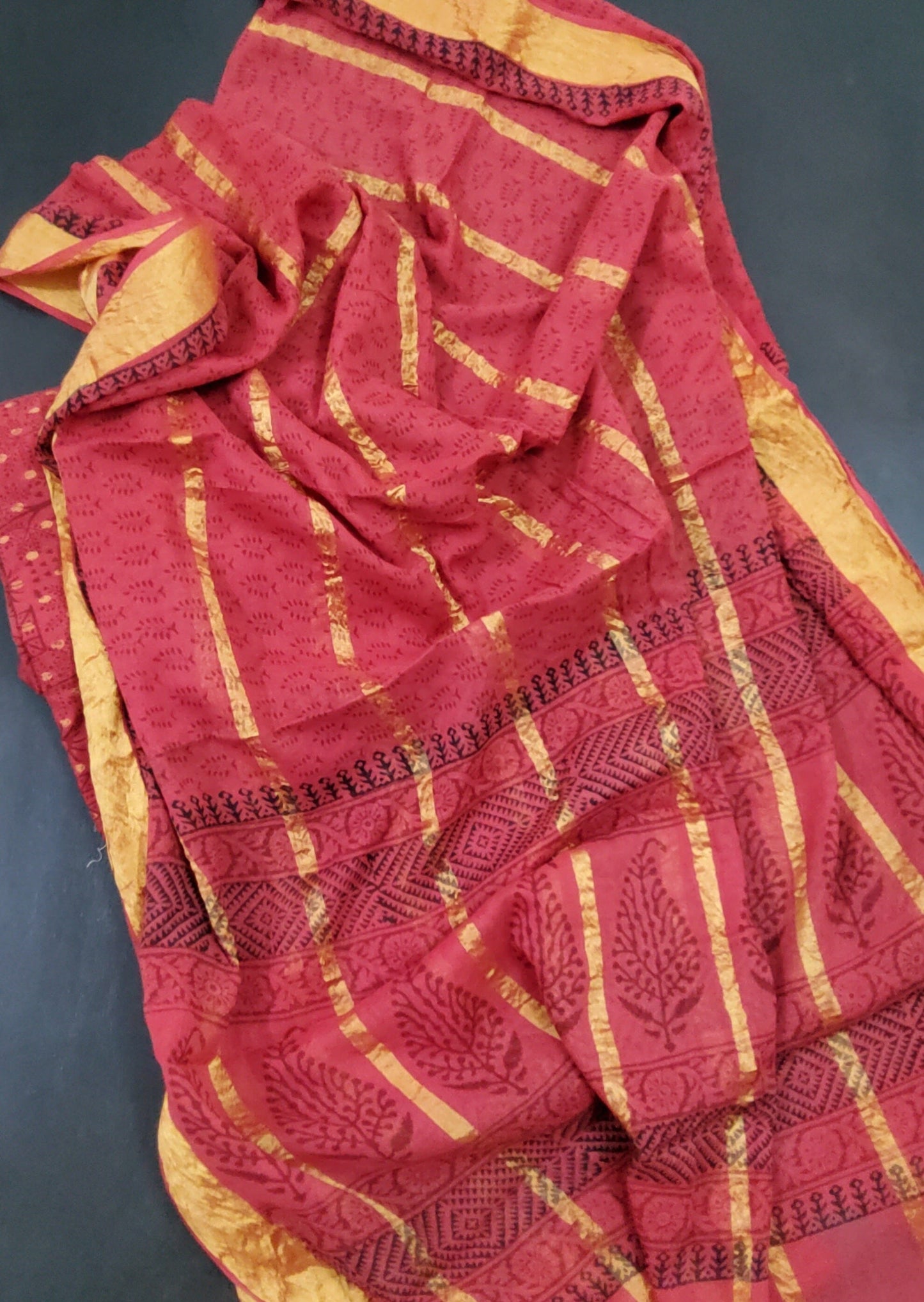 Bagh Print Cotton Dress Material