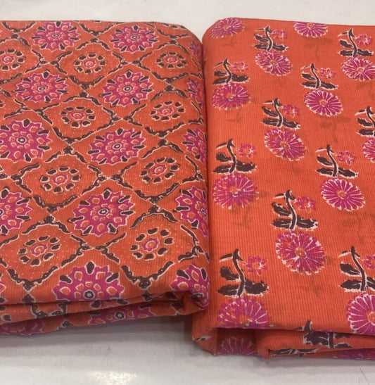 Bagru Printed Cotton Top Bottom Set
