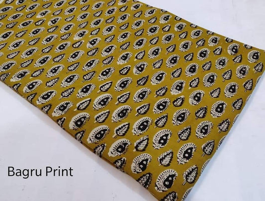 Bagru Hand Block Print Cotton Fabric