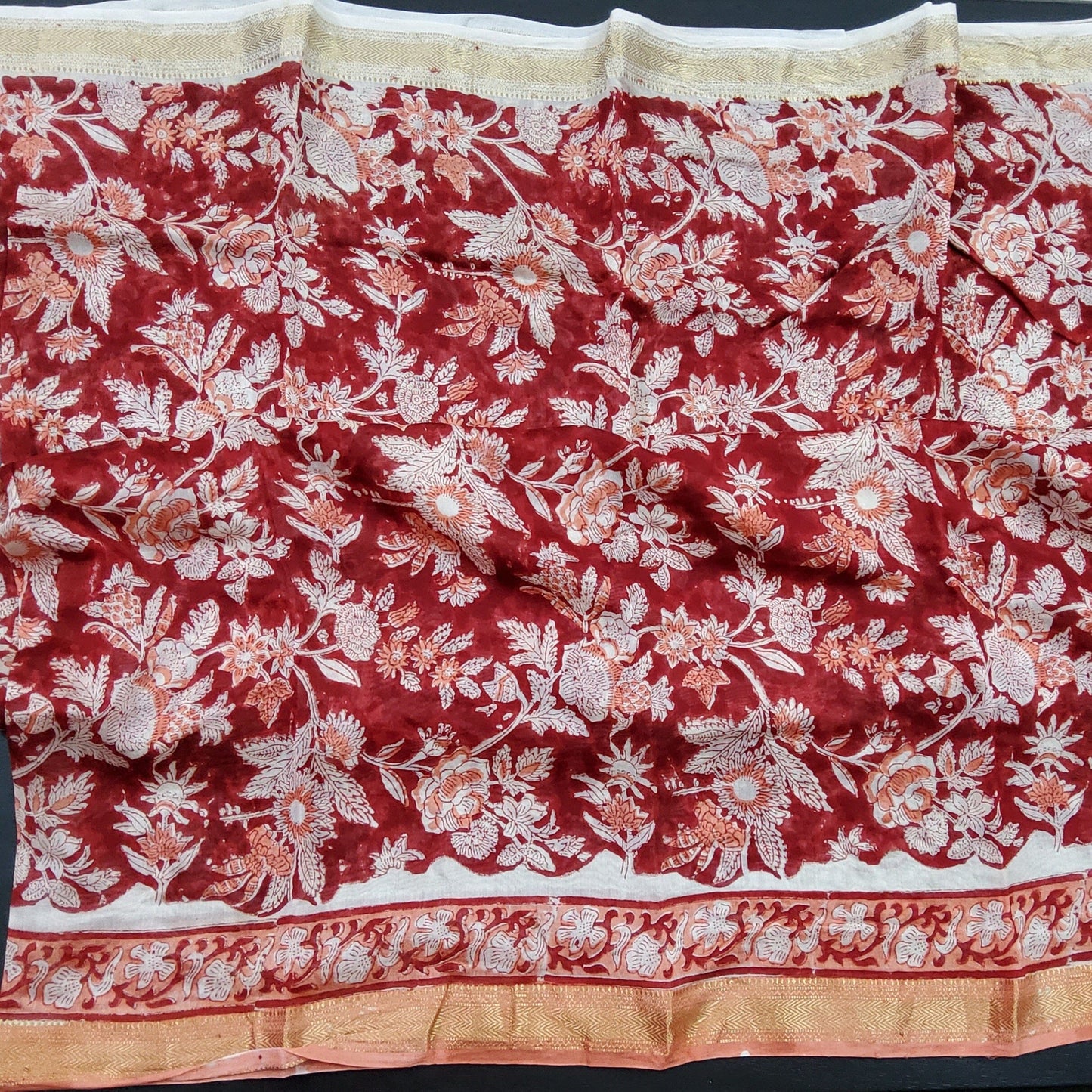 Bagru Hand Block Print Maheshwari Salwar Suit