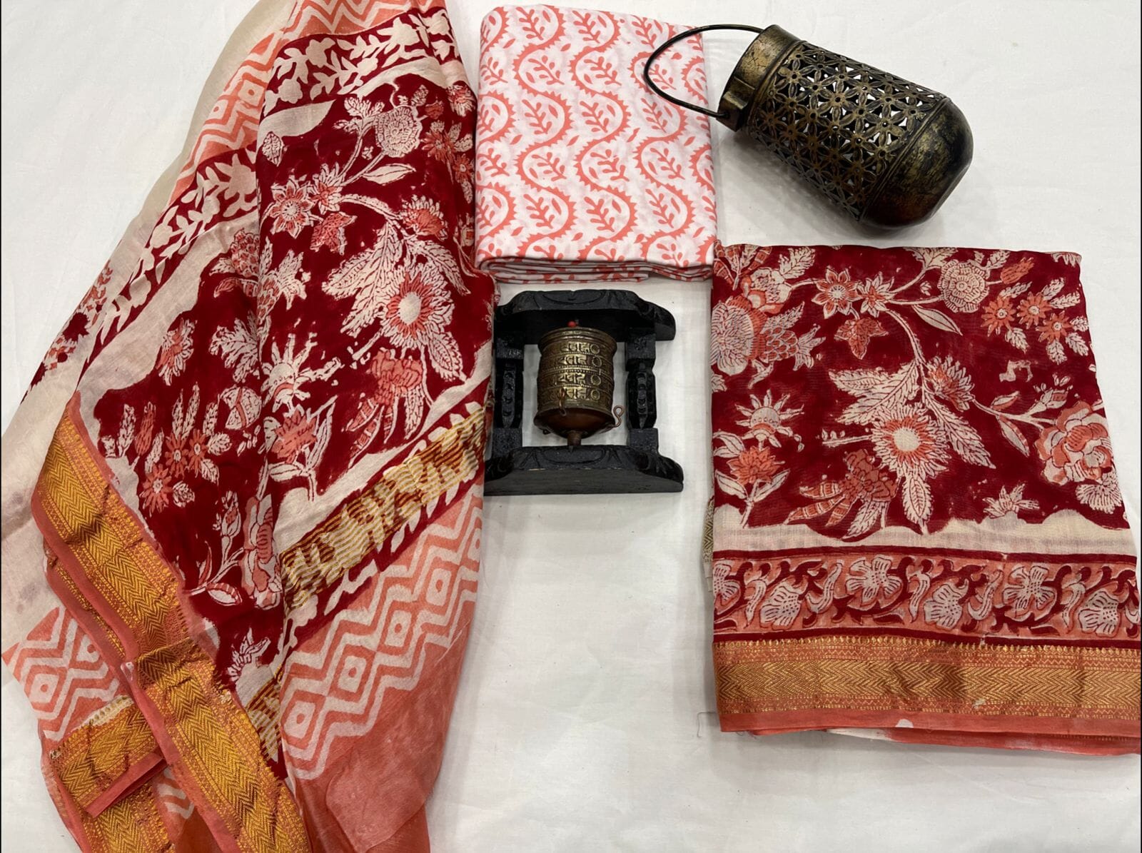 Bagru Hand Block Print Maheshwari Salwar Suit