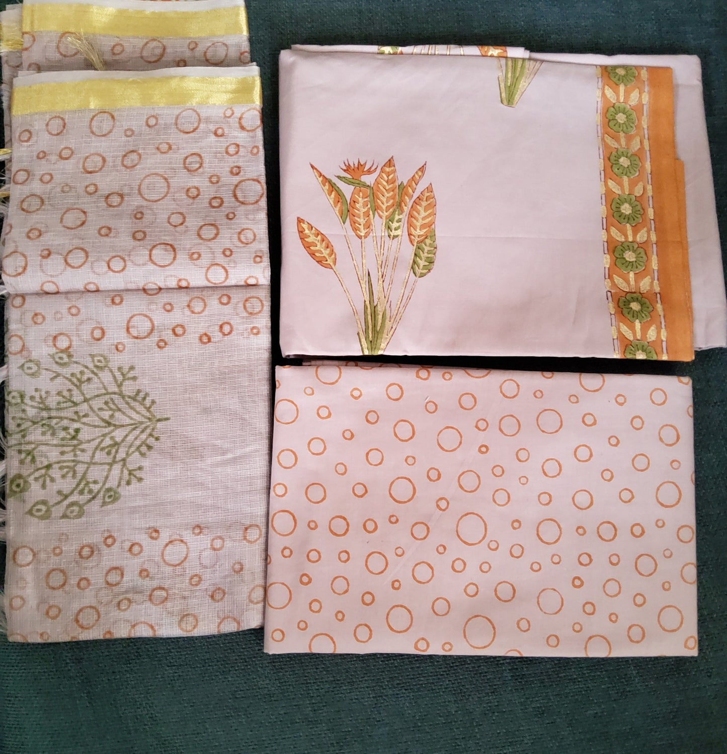 Bagru Printed Cotton Dress Material with Kota Silk Dupatta