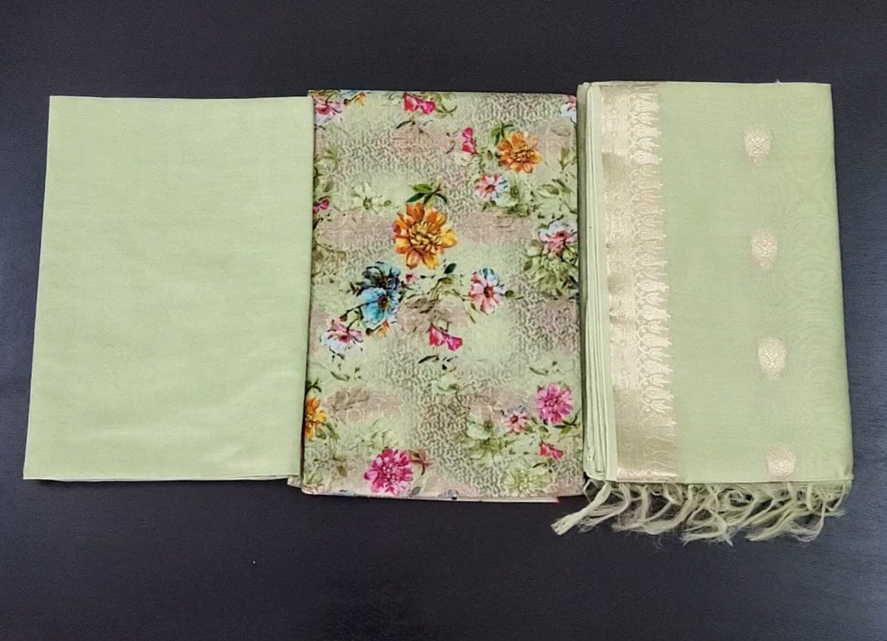 Banarasi Chanderi Silk Dress Material