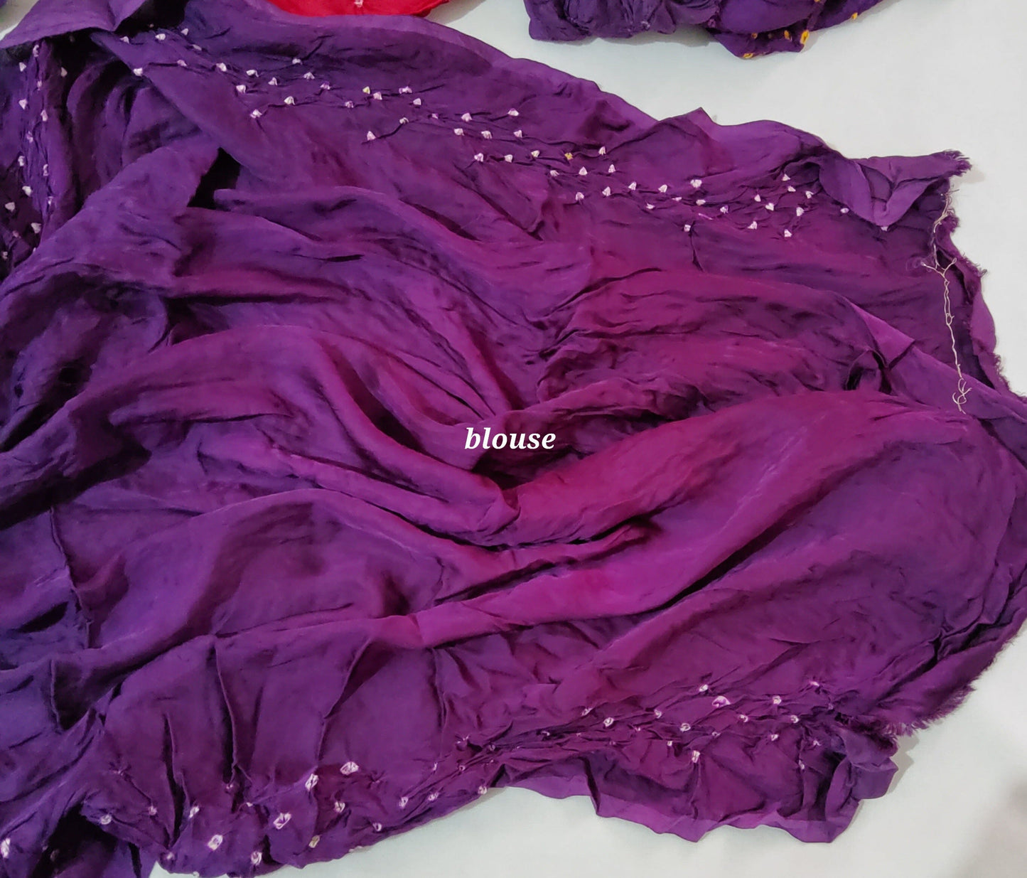 Bandhej Modal Silk Saree with Tissue Pallu