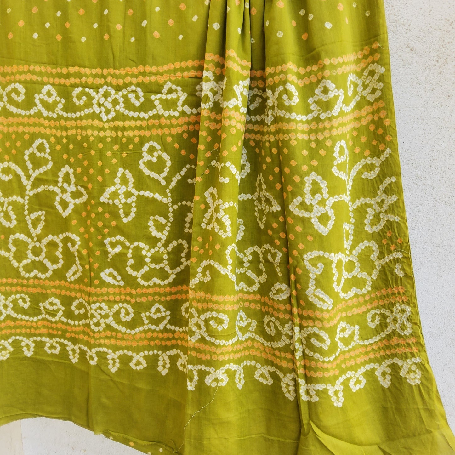 Bandhej Satin Cotton Saree with blouse