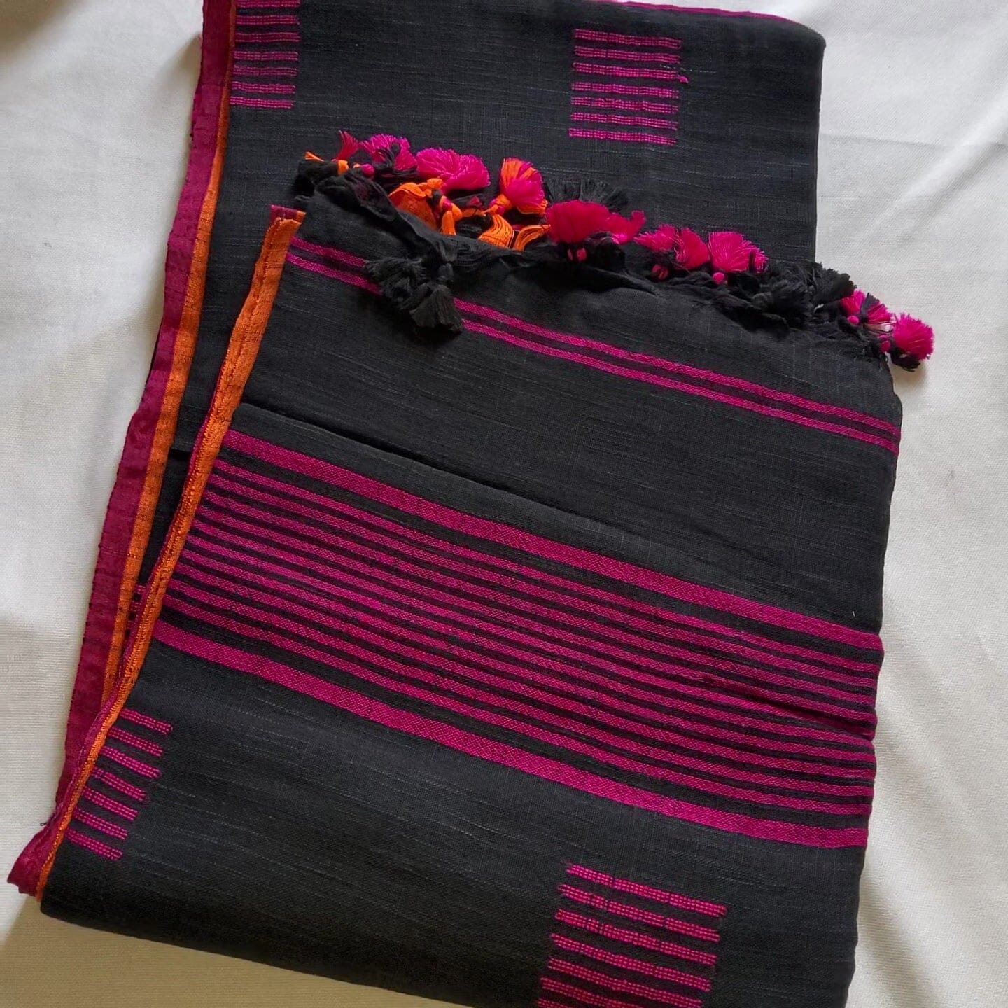 Bengal Cotton Saree in Weaving with Blouse