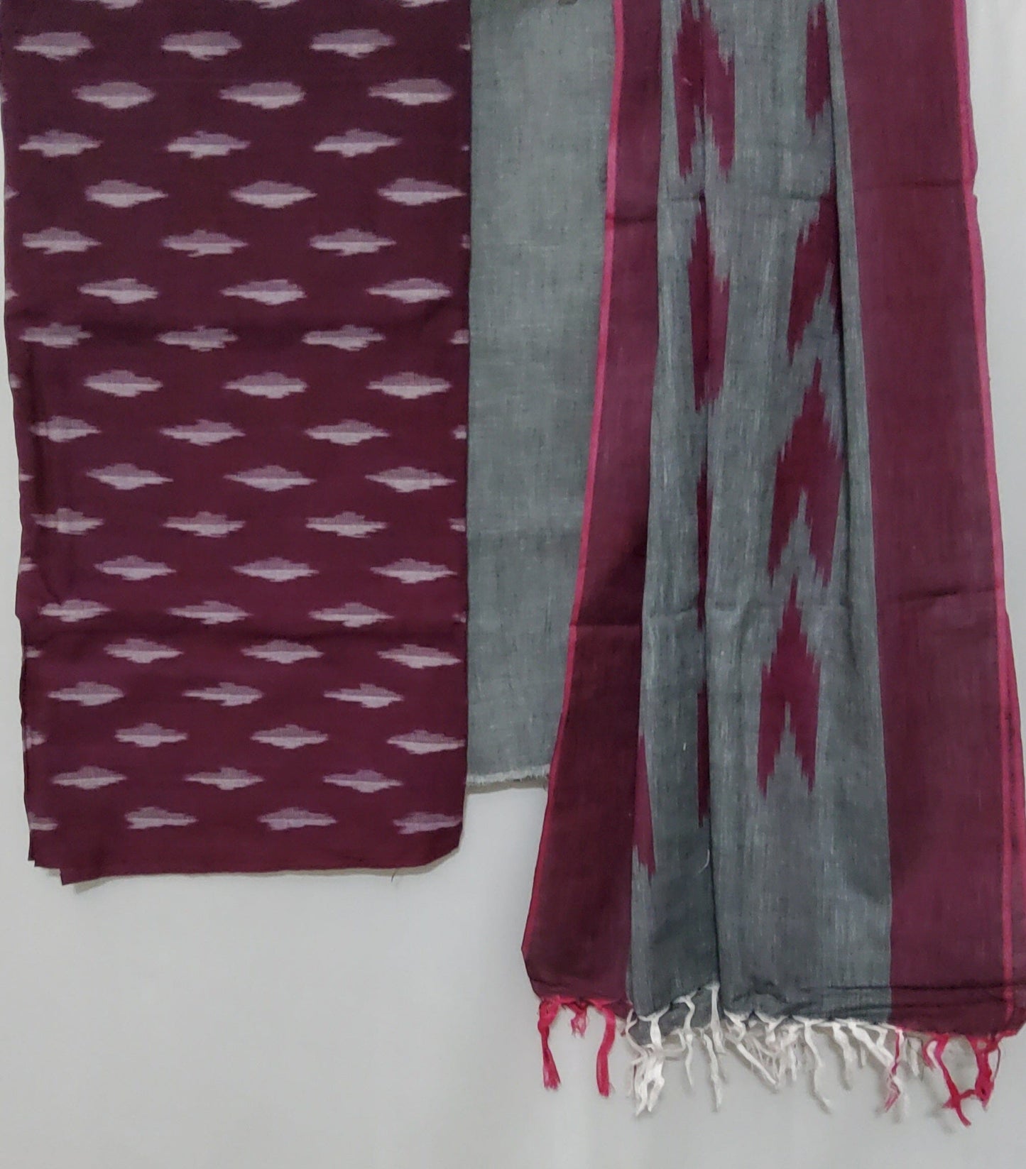 Bhagalpur Ikat Cotton Dress Material