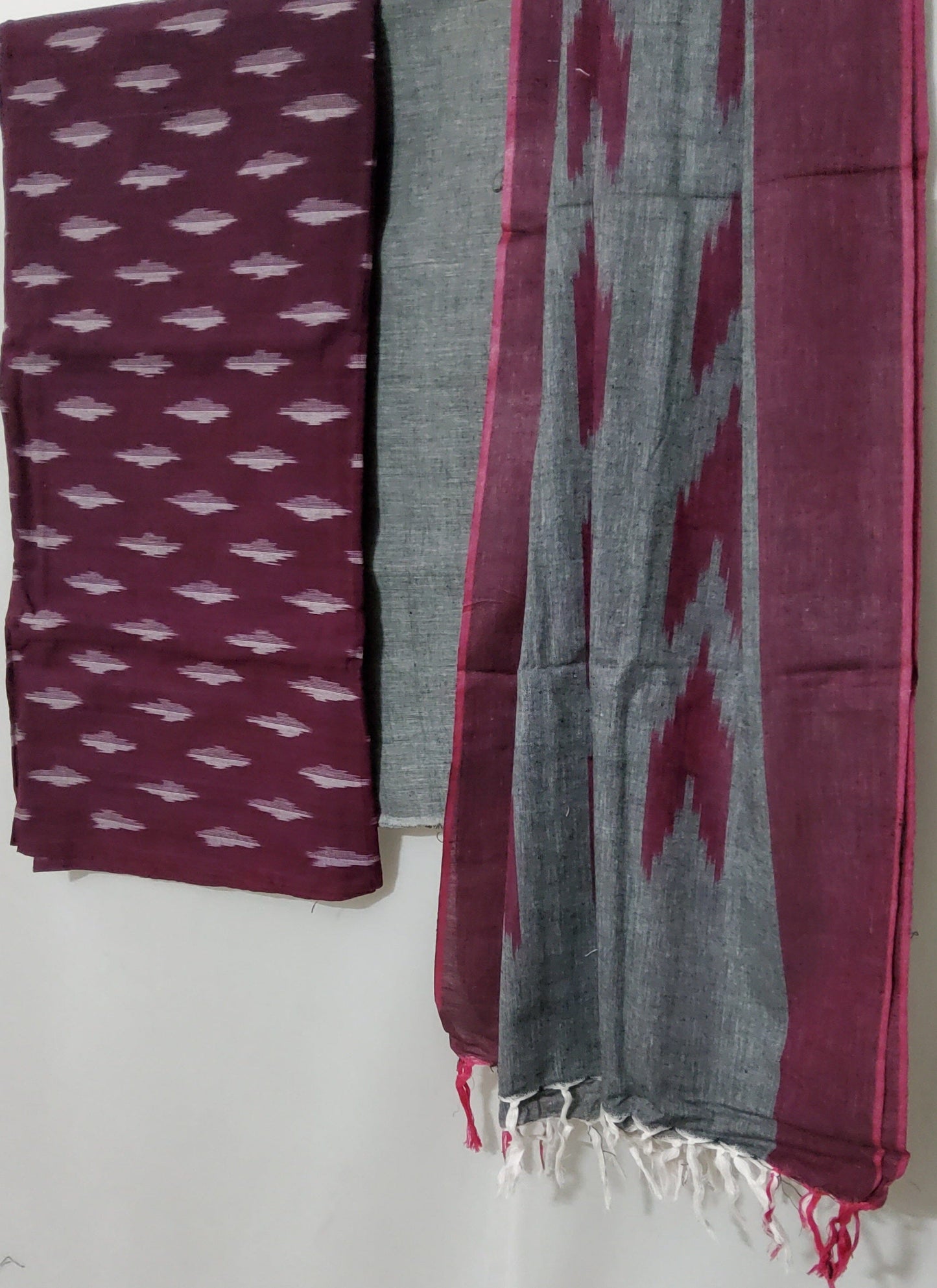 Bhagalpur Ikat Cotton Dress Material