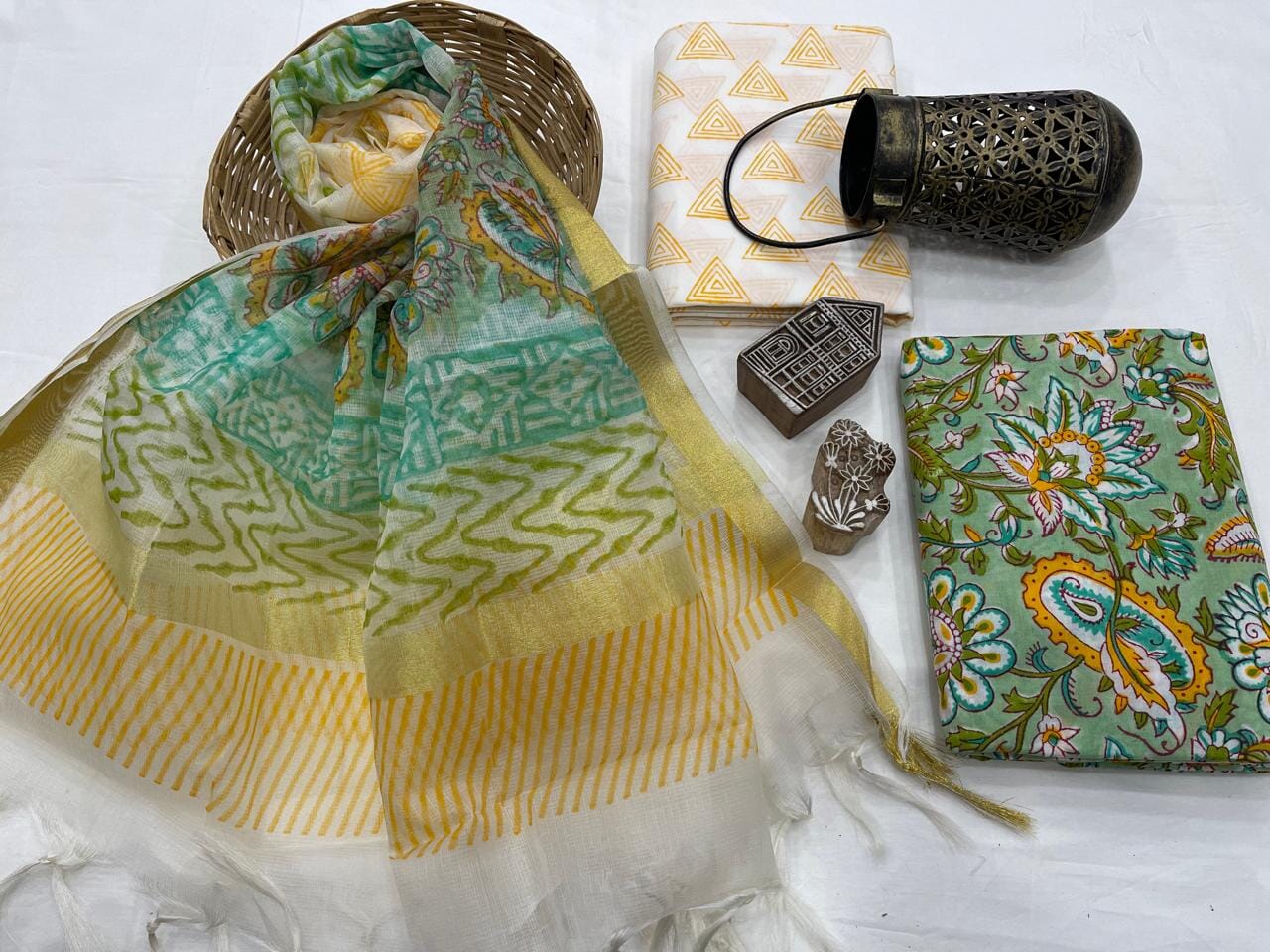 cotton block print dress material Buy Cotton Hand Block Print Dress Material Online