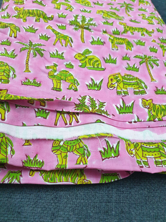 Block Print Cotton Fabric for Dress etc