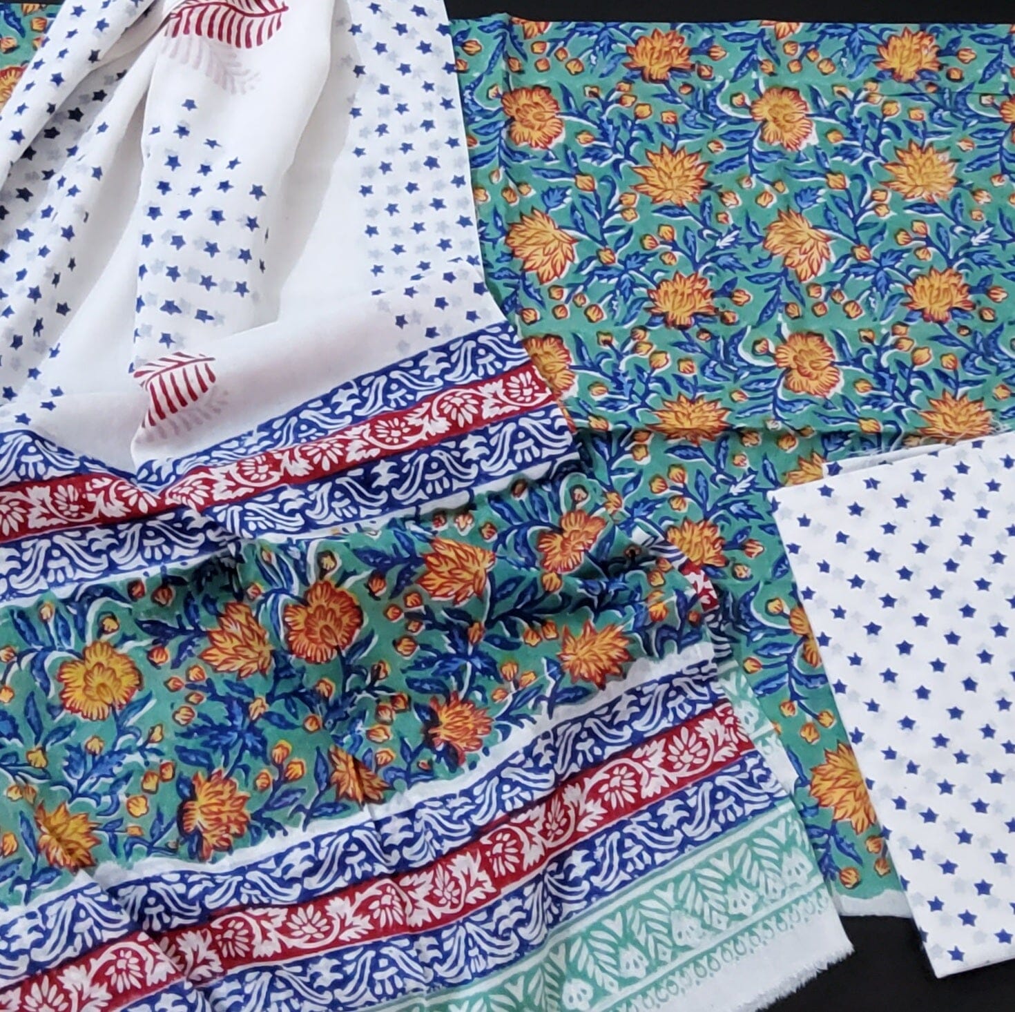 Bagru Cotton Dress Material with Cotton Dupatta
