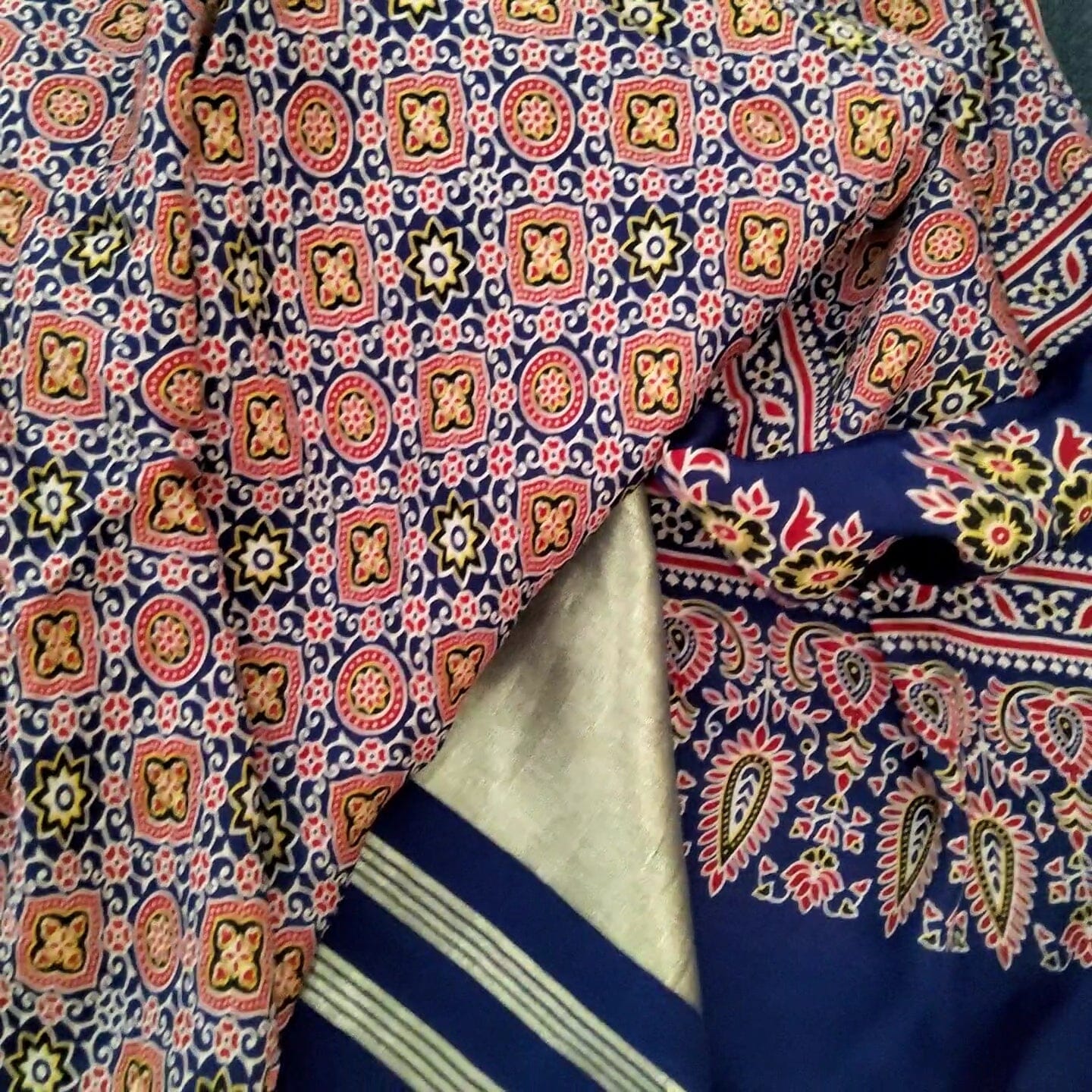 Blue Ajrakh Modal Silk Dupatta
