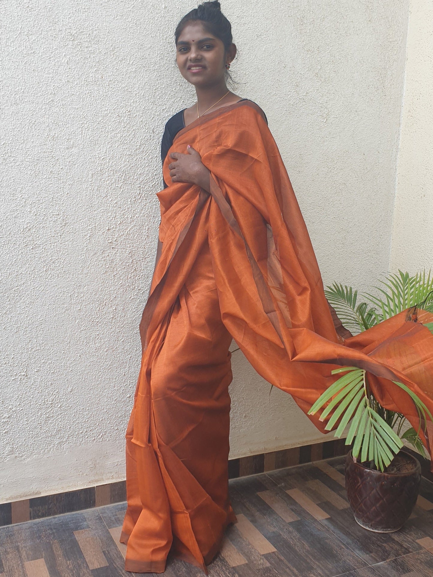 Mangalgiri Silk Cotton Saree with running Blouse
