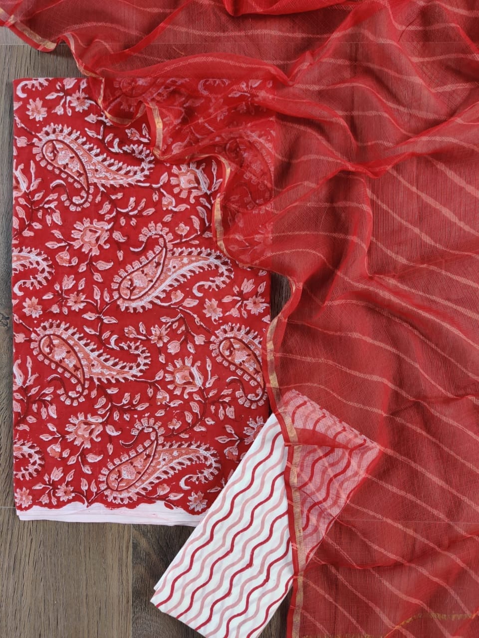 Cotton Hand Block Print Dress Material