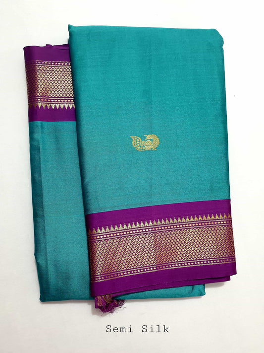 Cotton Silk Paithani Saree with Contrast Blouse