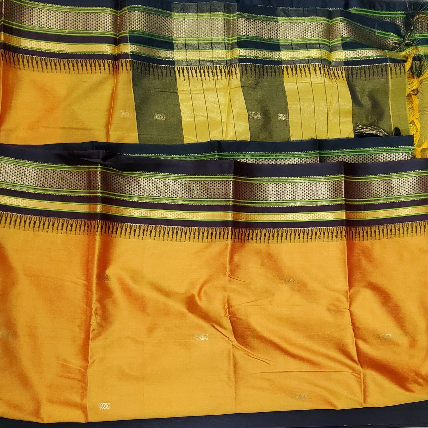 Cotton Silk Saree with ilkal border and all over bootis