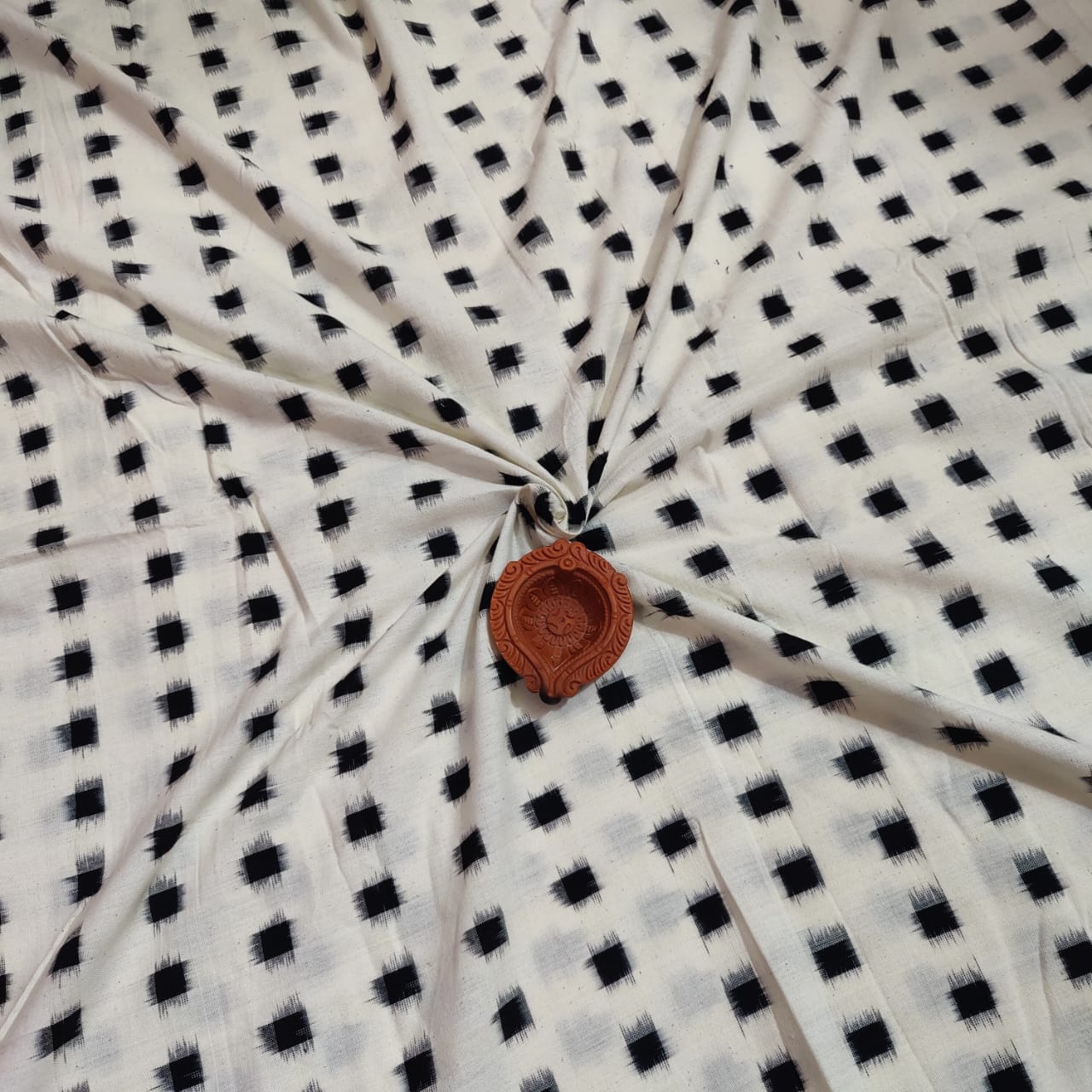 Double Ikat Cotton Blouse Fabric