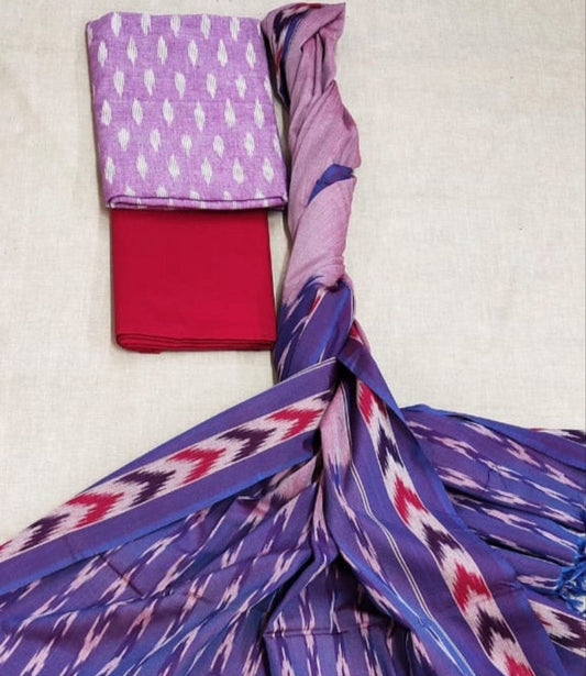 Double Ikat Cotton Dress Material