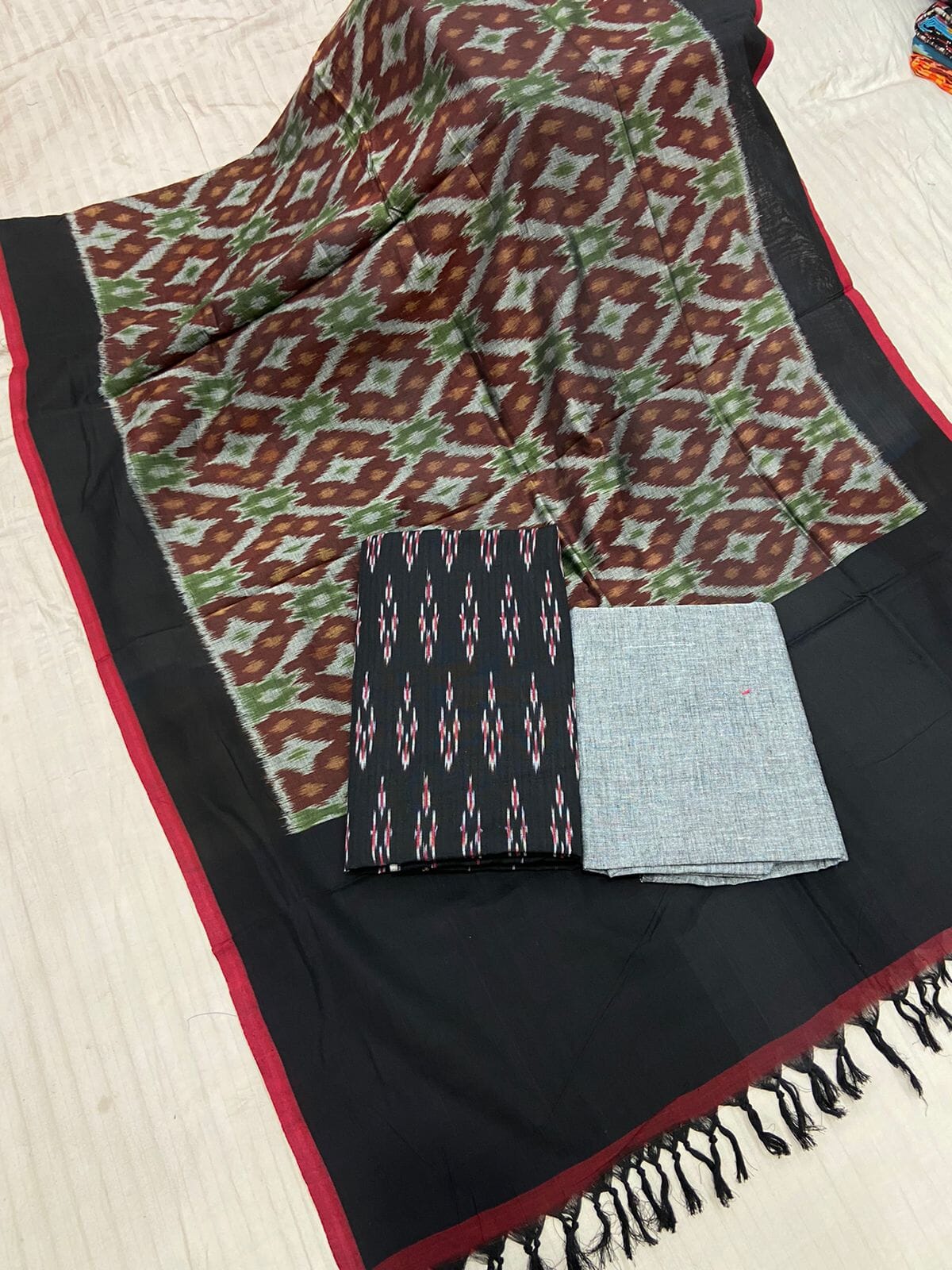 Double Ikat Cotton Dress Material * – RKG SHOPPING