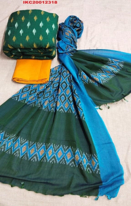 Double Ikat Cotton Dress Material