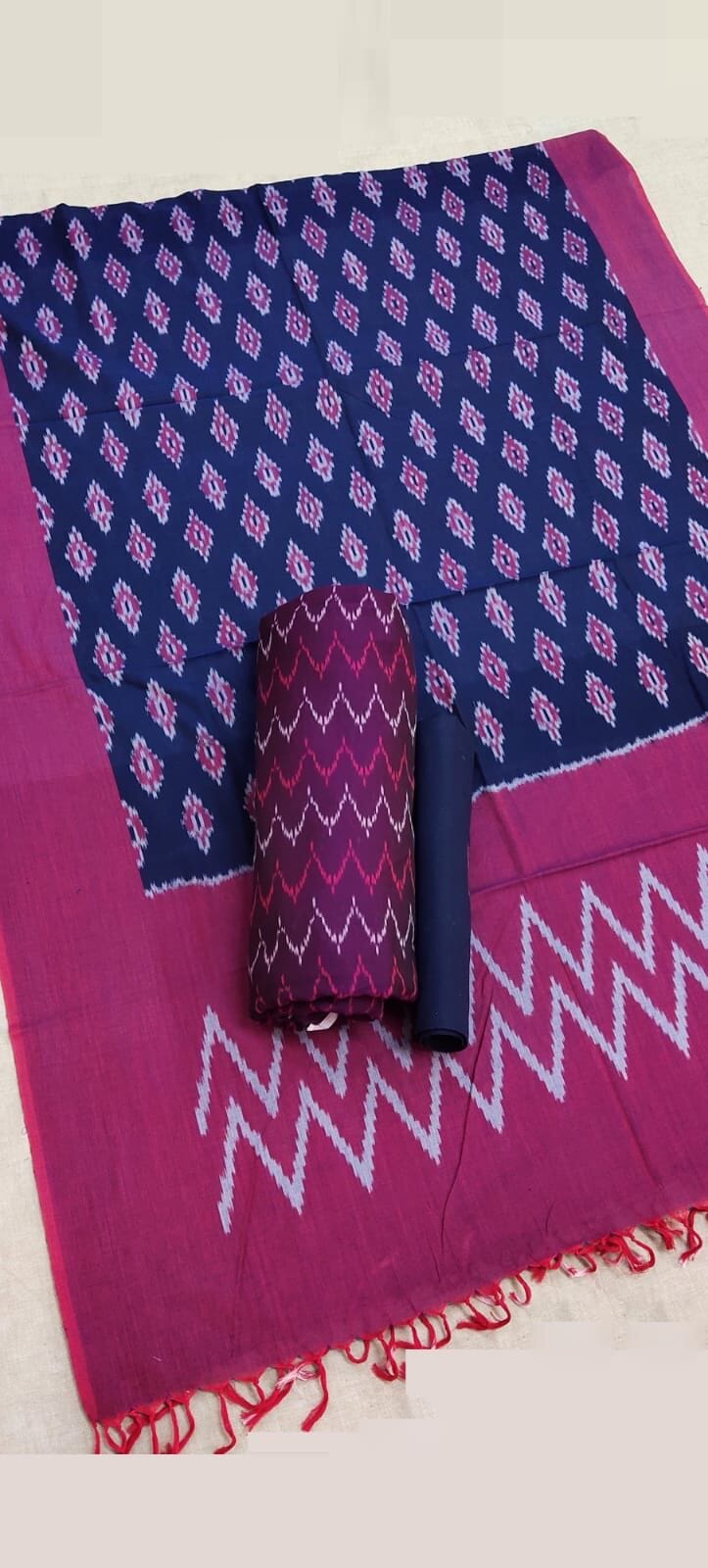 Double Ikat Cotton Dress Material * – RKG SHOPPING