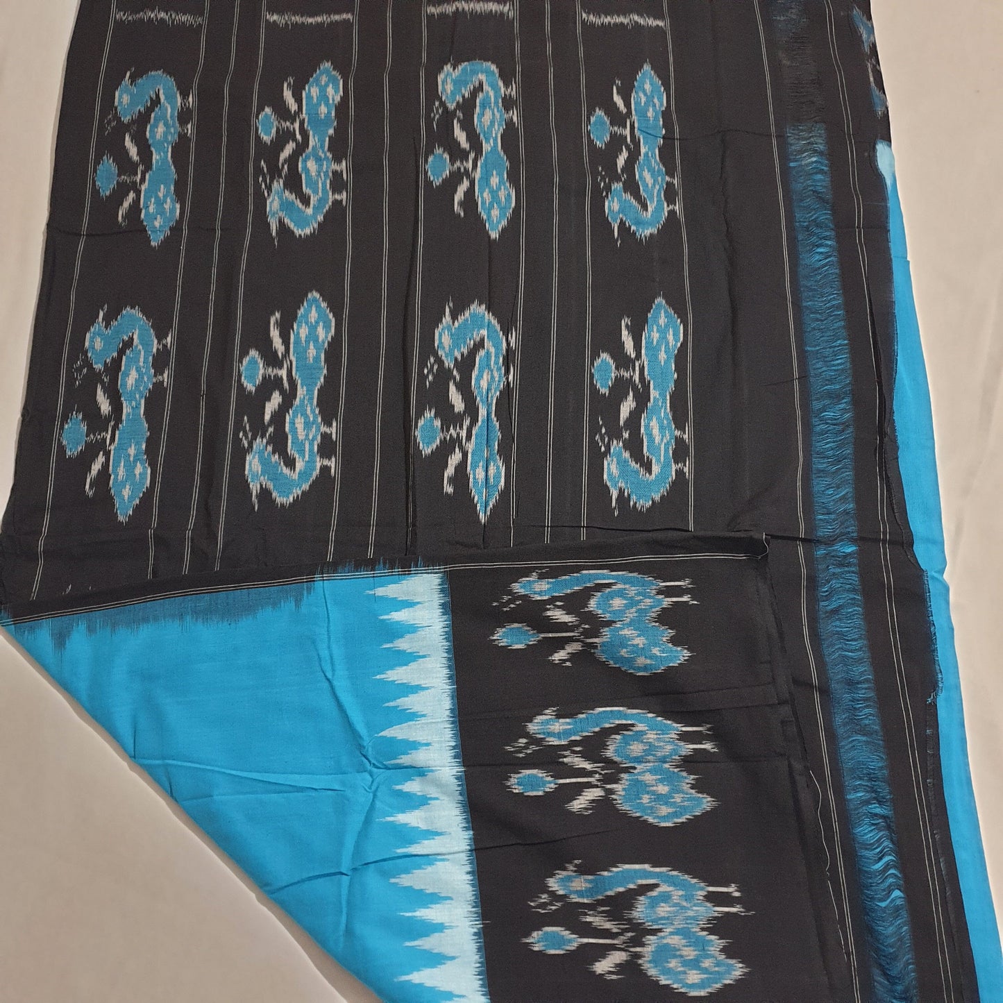 Double Ikat Mercerized Cotton Saree
