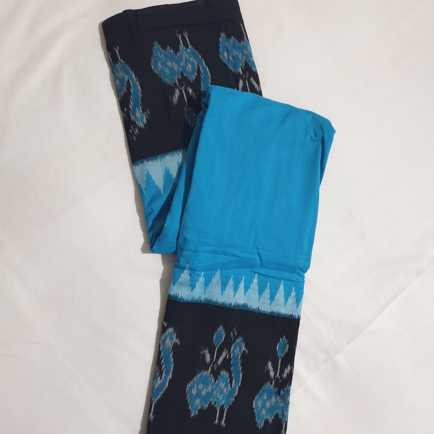 Double Ikat Mercerized Cotton Saree